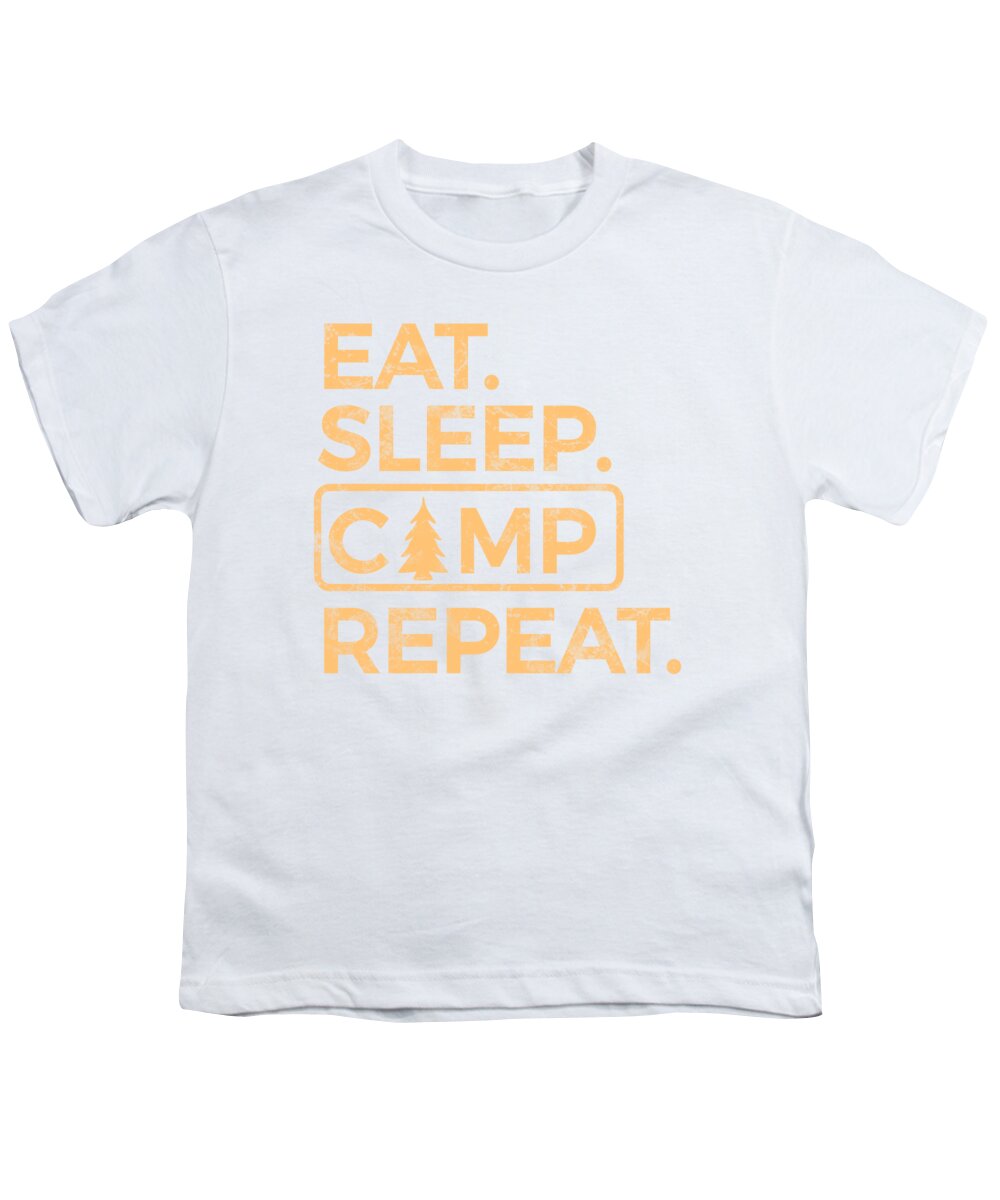 Eat Sleep Camp Repeat - Youth T-Shirt