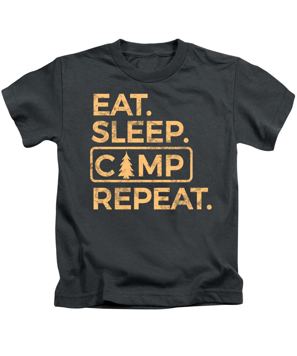 Eat Sleep Camp Repeat - Kids T-Shirt