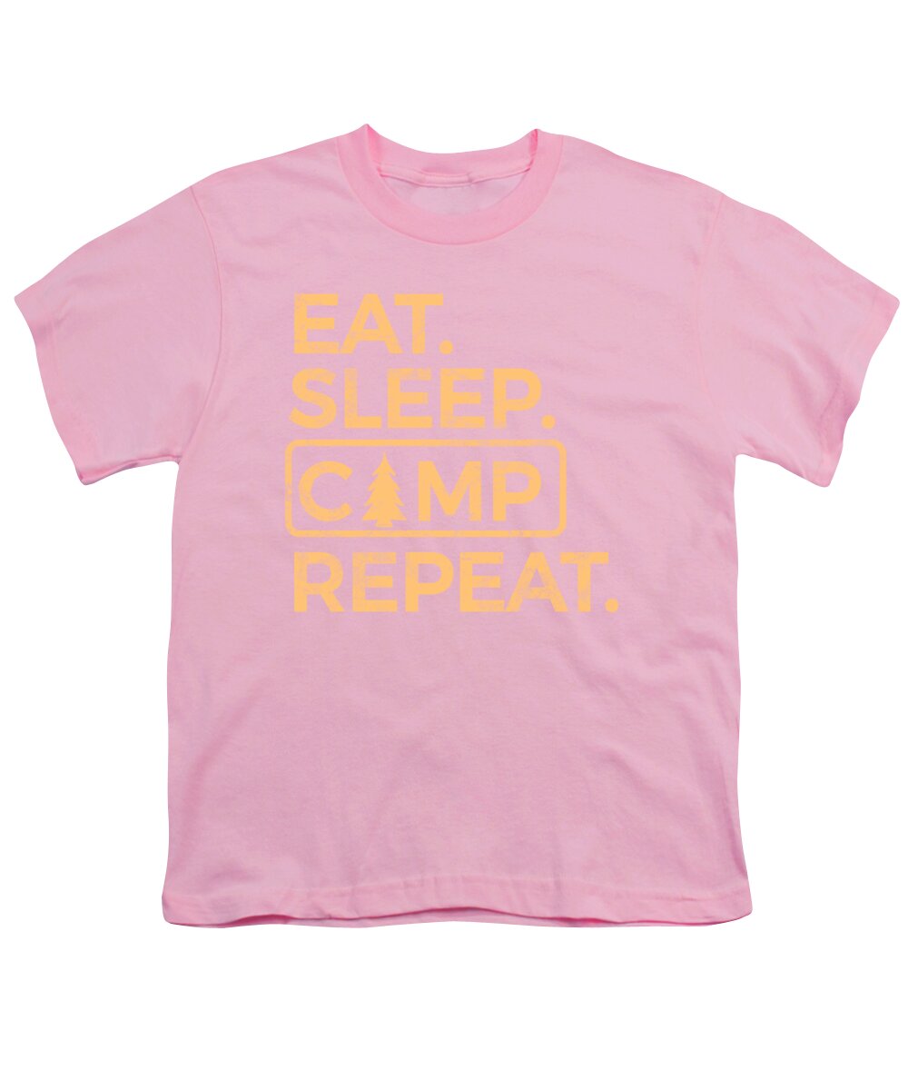 Eat Sleep Camp Repeat - Youth T-Shirt