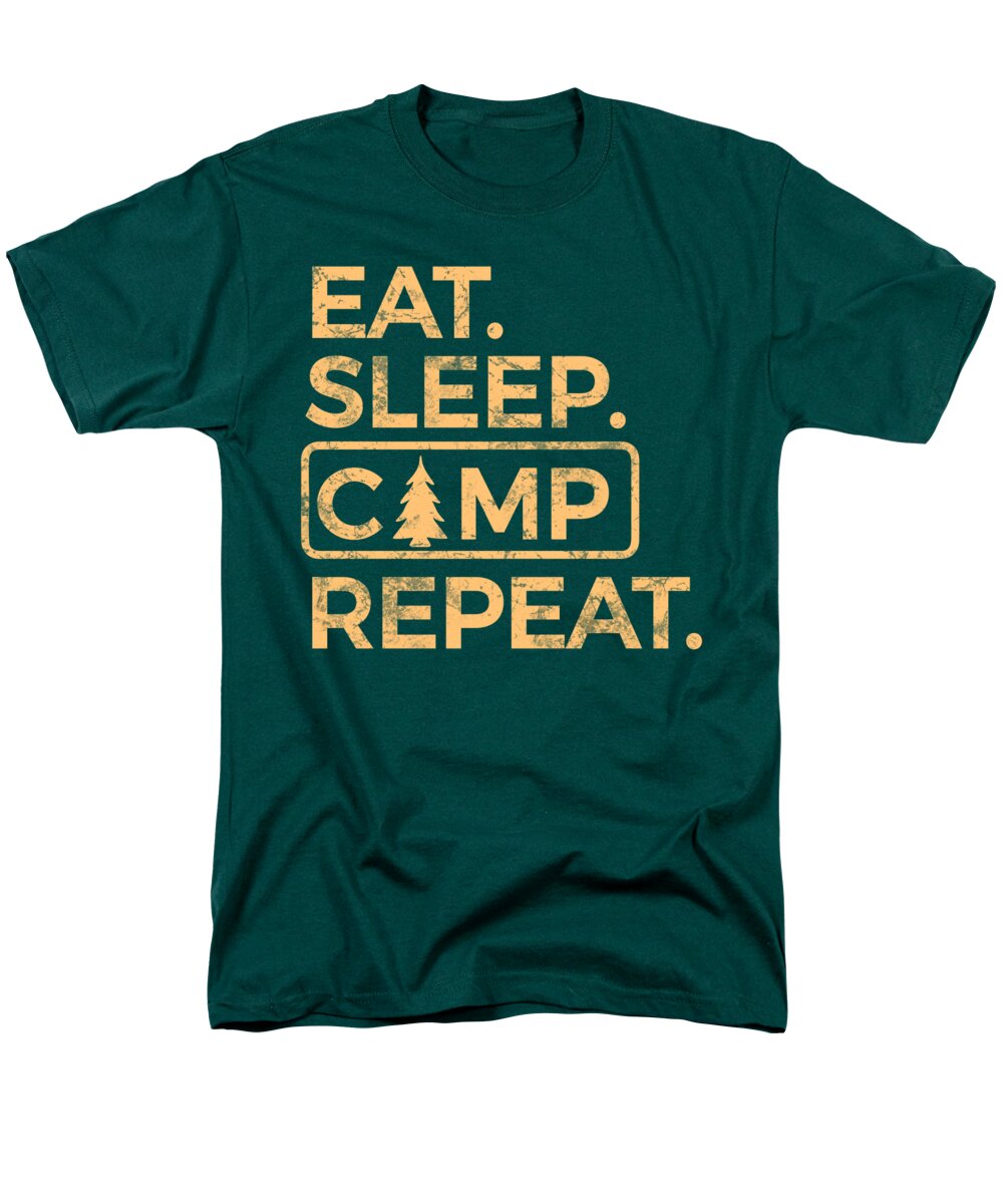 Eat Sleep Camp Repeat - Men's T-Shirt (Regular Fit)