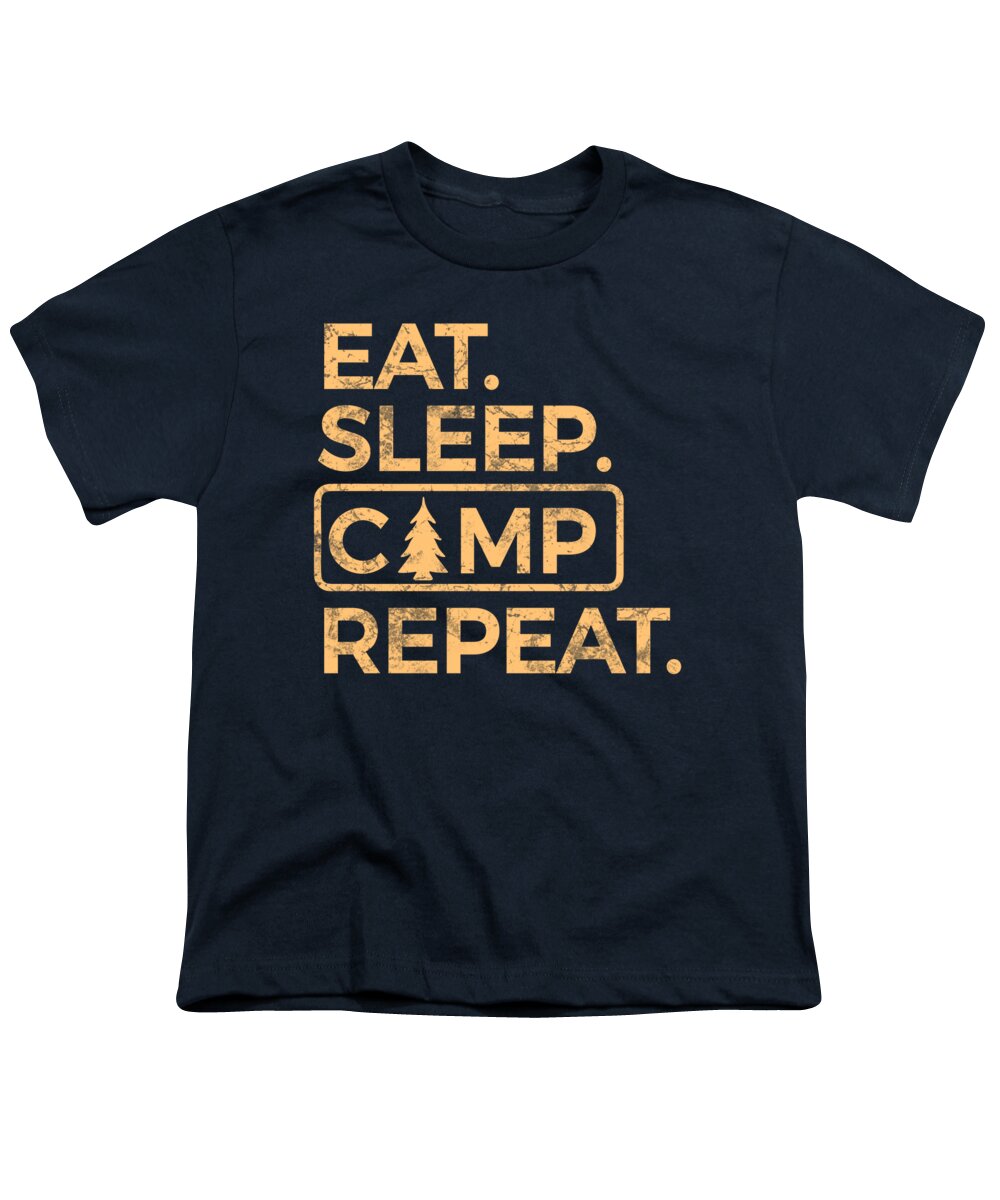 Eat Sleep Camp Repeat - Youth T-Shirt