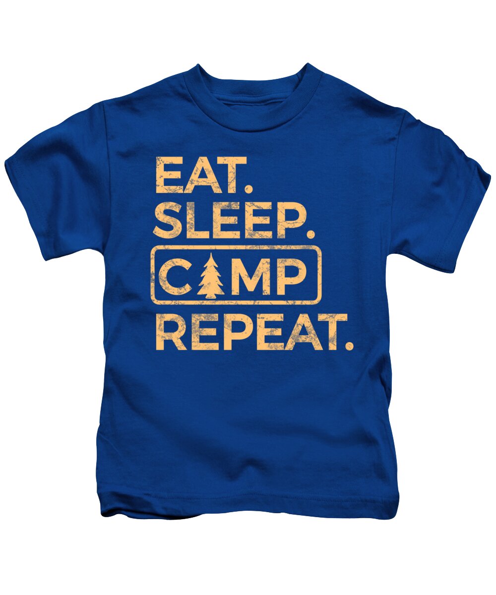 Eat Sleep Camp Repeat - Kids T-Shirt