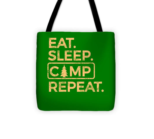 Eat Sleep Camp Repeat - Tote Bag
