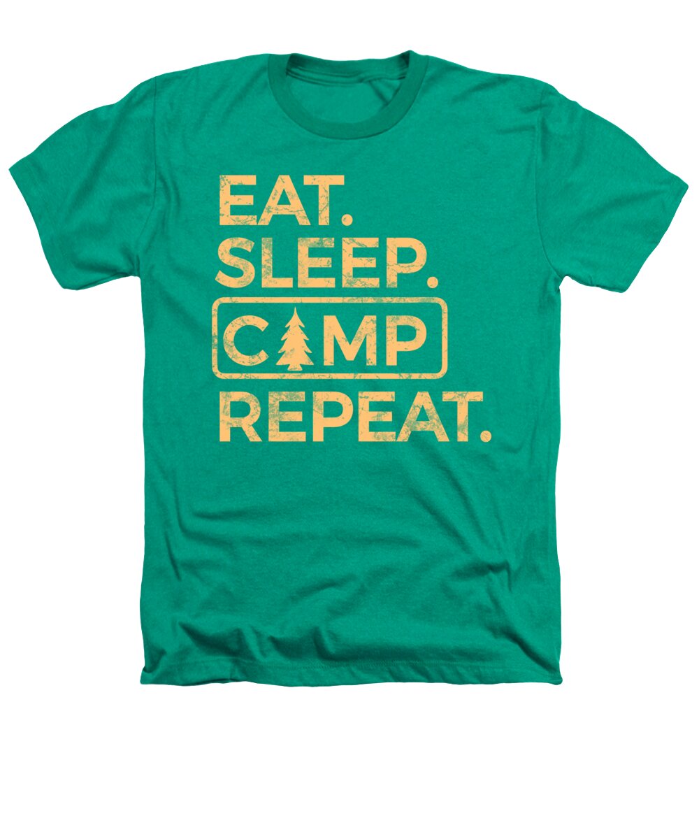 Eat Sleep Camp Repeat - Heathers T-Shirt