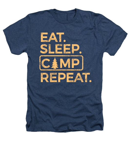 Eat Sleep Camp Repeat - Heathers T-Shirt