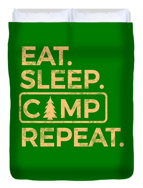 Eat Sleep Camp Repeat - Duvet Cover