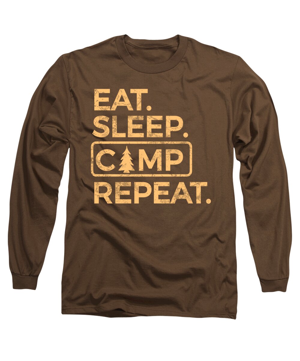 Eat Sleep Camp Repeat - Long Sleeve T-Shirt