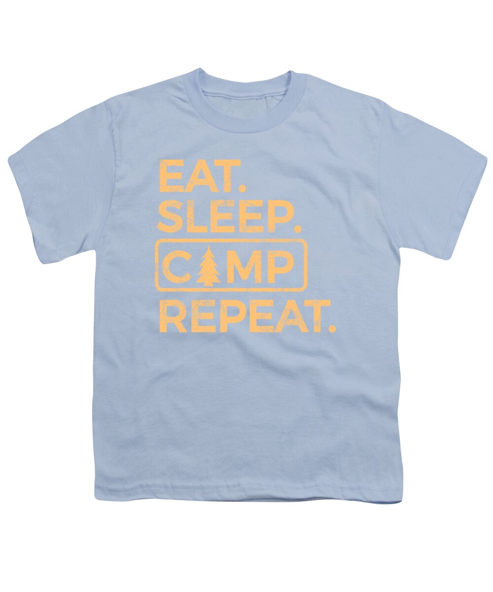 Eat Sleep Camp Repeat - Youth T-Shirt