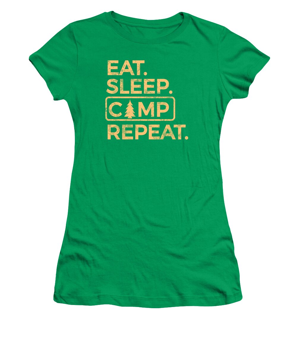 Eat Sleep Camp Repeat - Women's T-Shirt