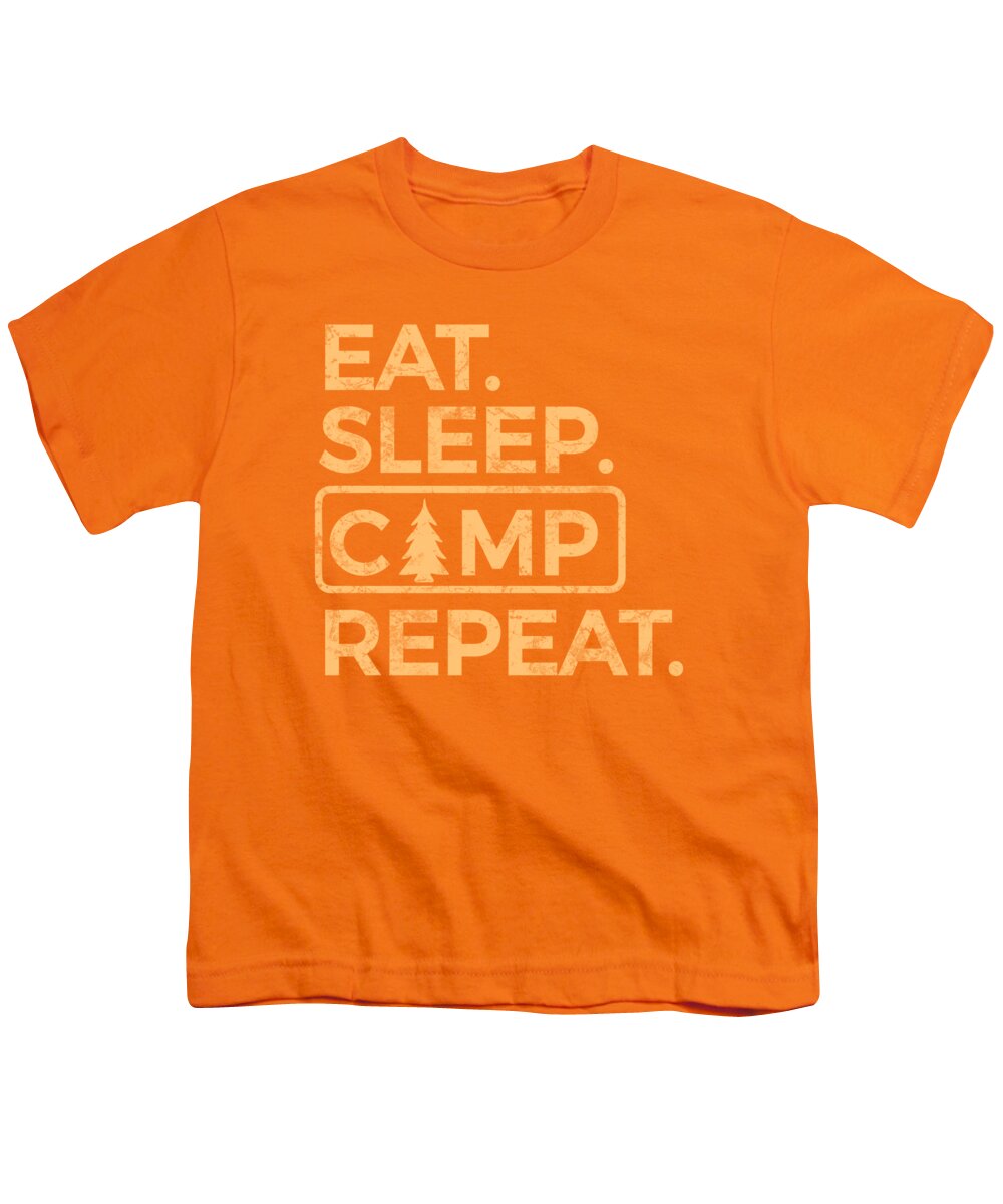 Eat Sleep Camp Repeat - Youth T-Shirt