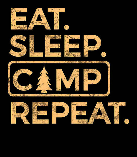 Eat Sleep Camp Repeat - Art Print