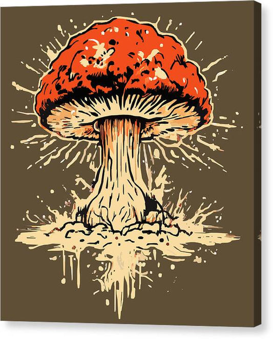 Explosive Mushroom - Canvas Print