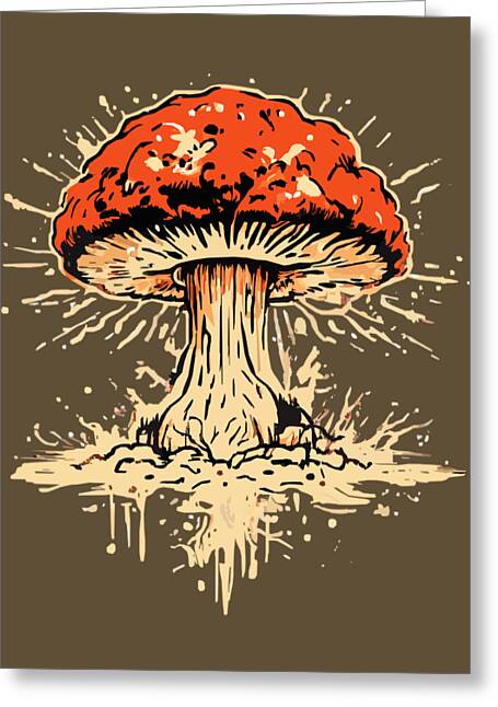 Explosive Mushroom - Greeting Card