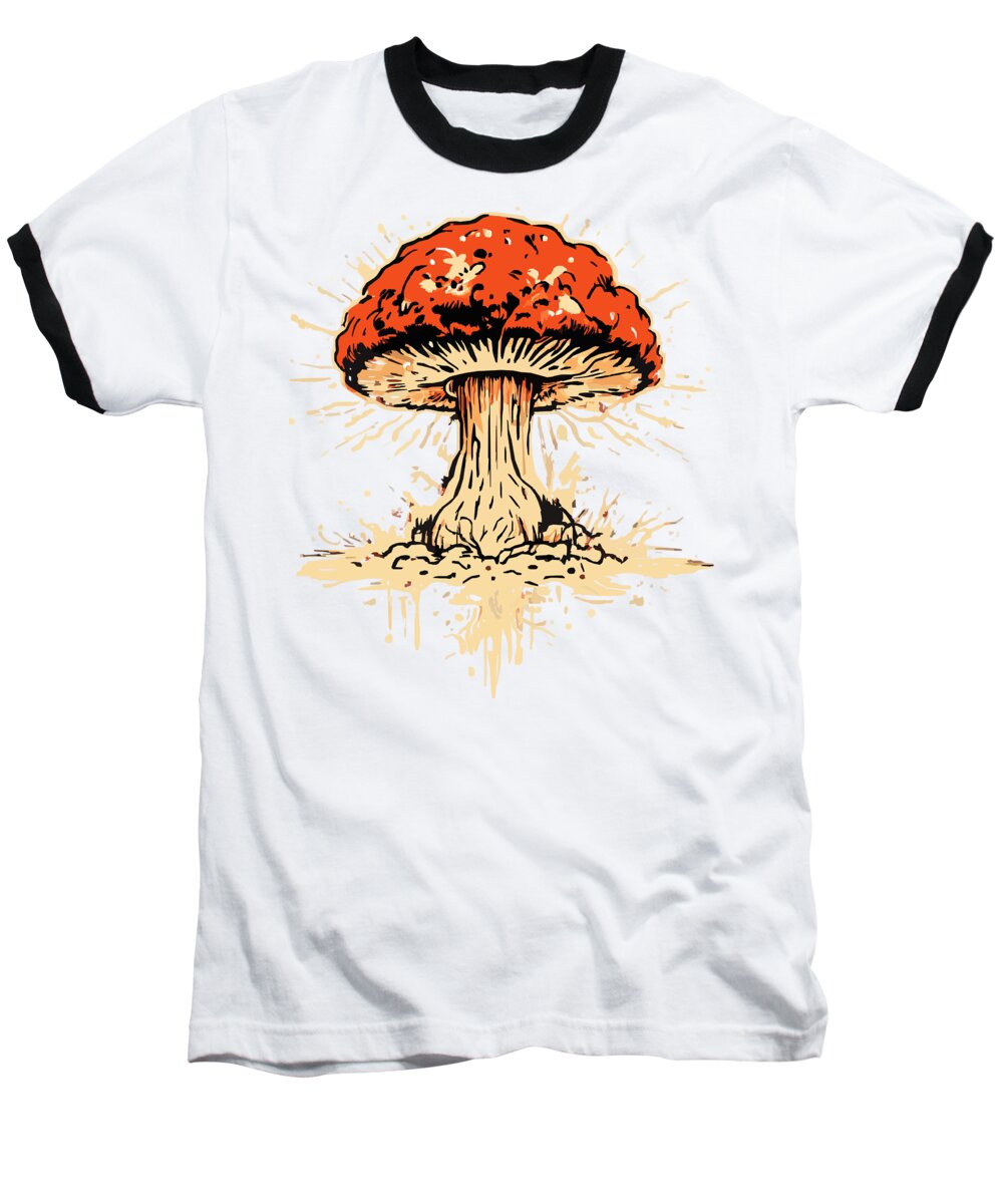 Explosive Mushroom - Baseball T-Shirt