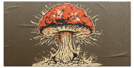Explosive Mushroom - Beach Towel