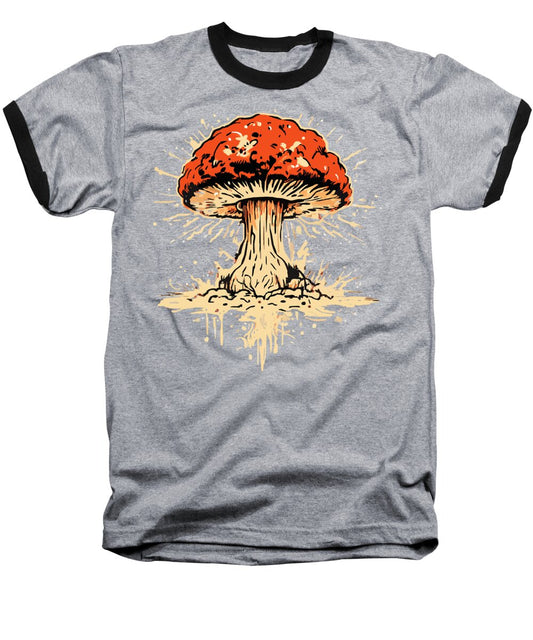 Explosive Mushroom - Baseball T-Shirt