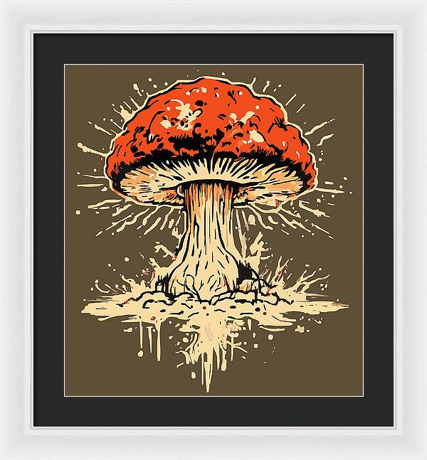 Explosive Mushroom - Framed Print