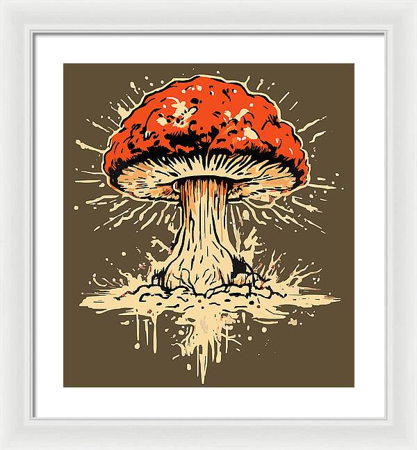 Explosive Mushroom - Framed Print