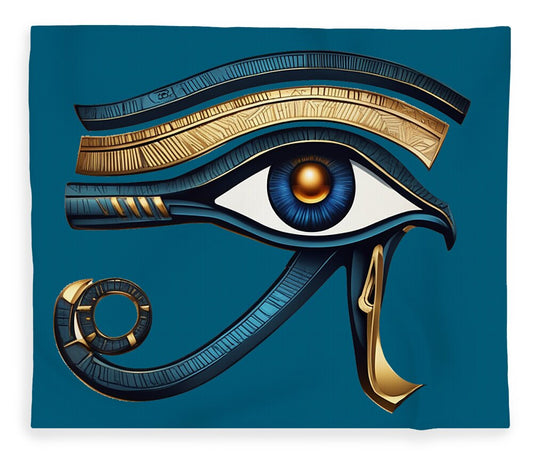 Eye of Horus Ancient Egyptian Eye Symbol sherpa fleece Blanket
