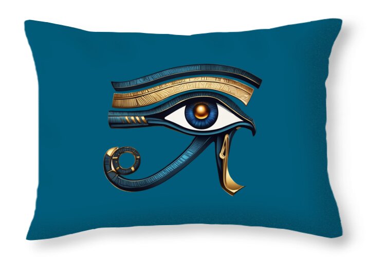 Eye of Horus Ancient Egyptian Eye Symbol - Throw Pillow