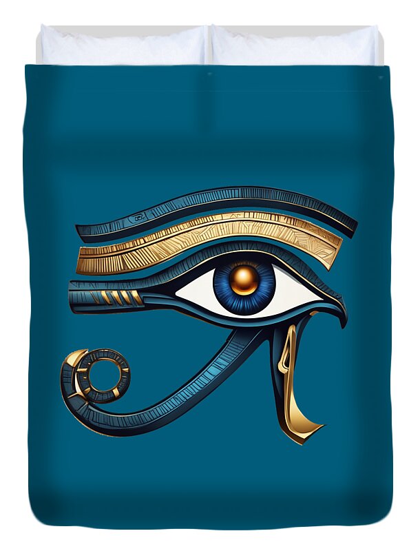 Eye of Horus Ancient Egyptian Eye Symbol - Duvet Cover