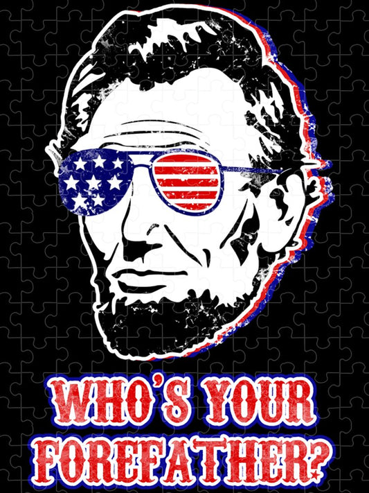 Funny Abe Lincoln Forefather Merica - Puzzle