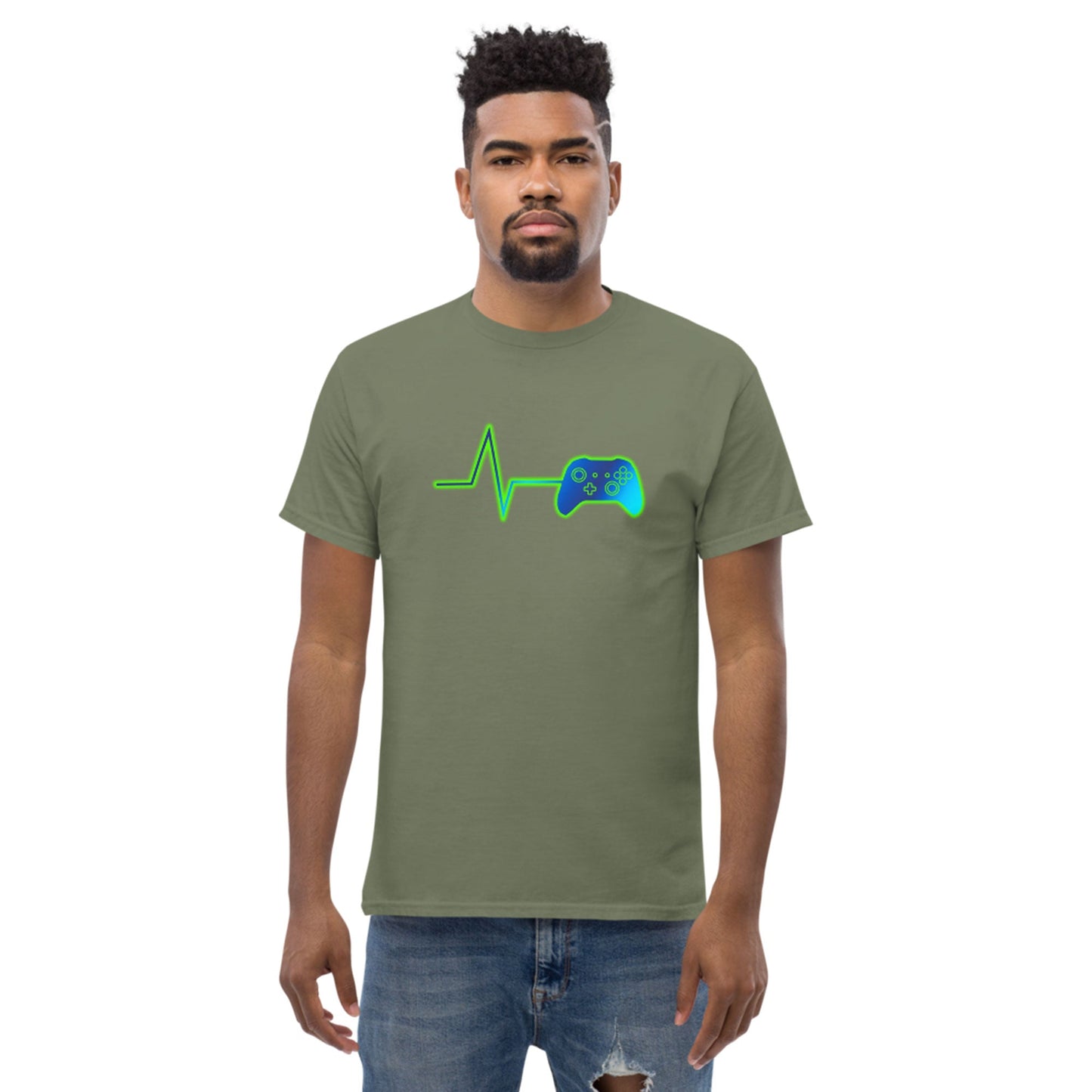 Scar Design T shirt Gamer Heartbeat T-shirt