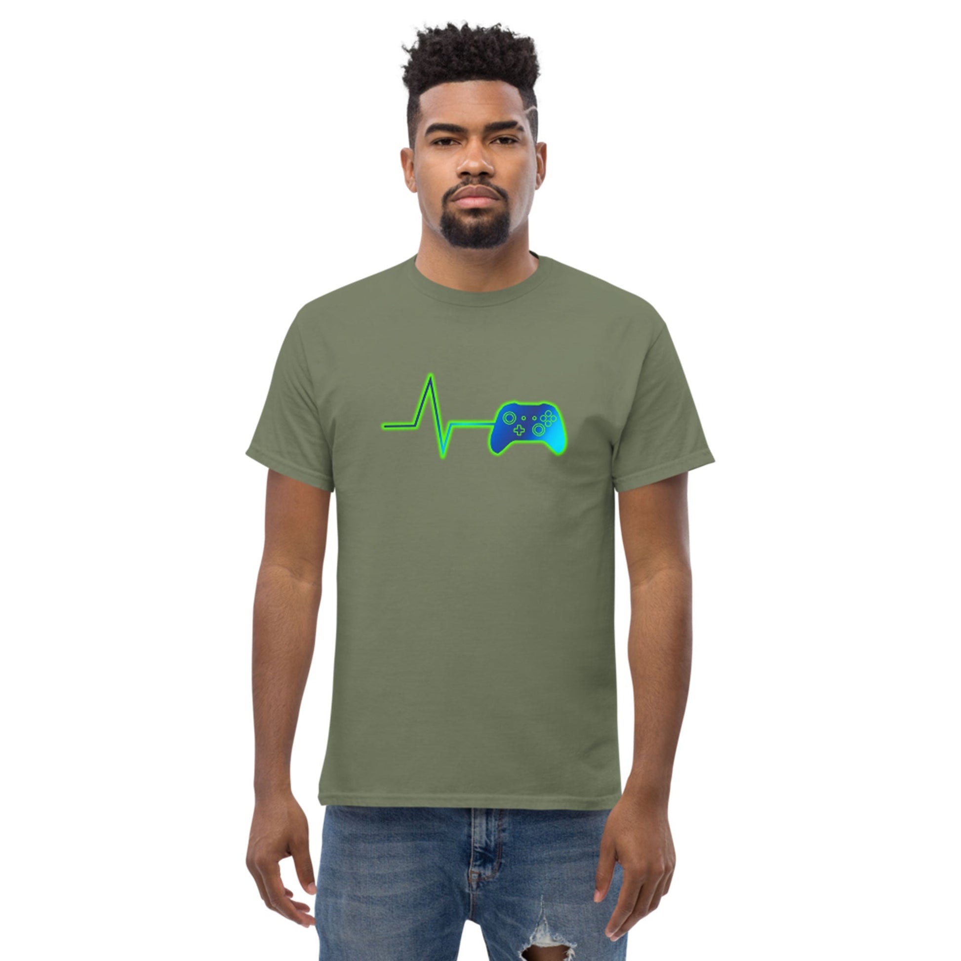Scar Design T shirt Gamer Heartbeat T-shirt
