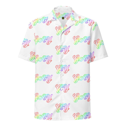 Gay Pride Unisex button Shirt 2XS