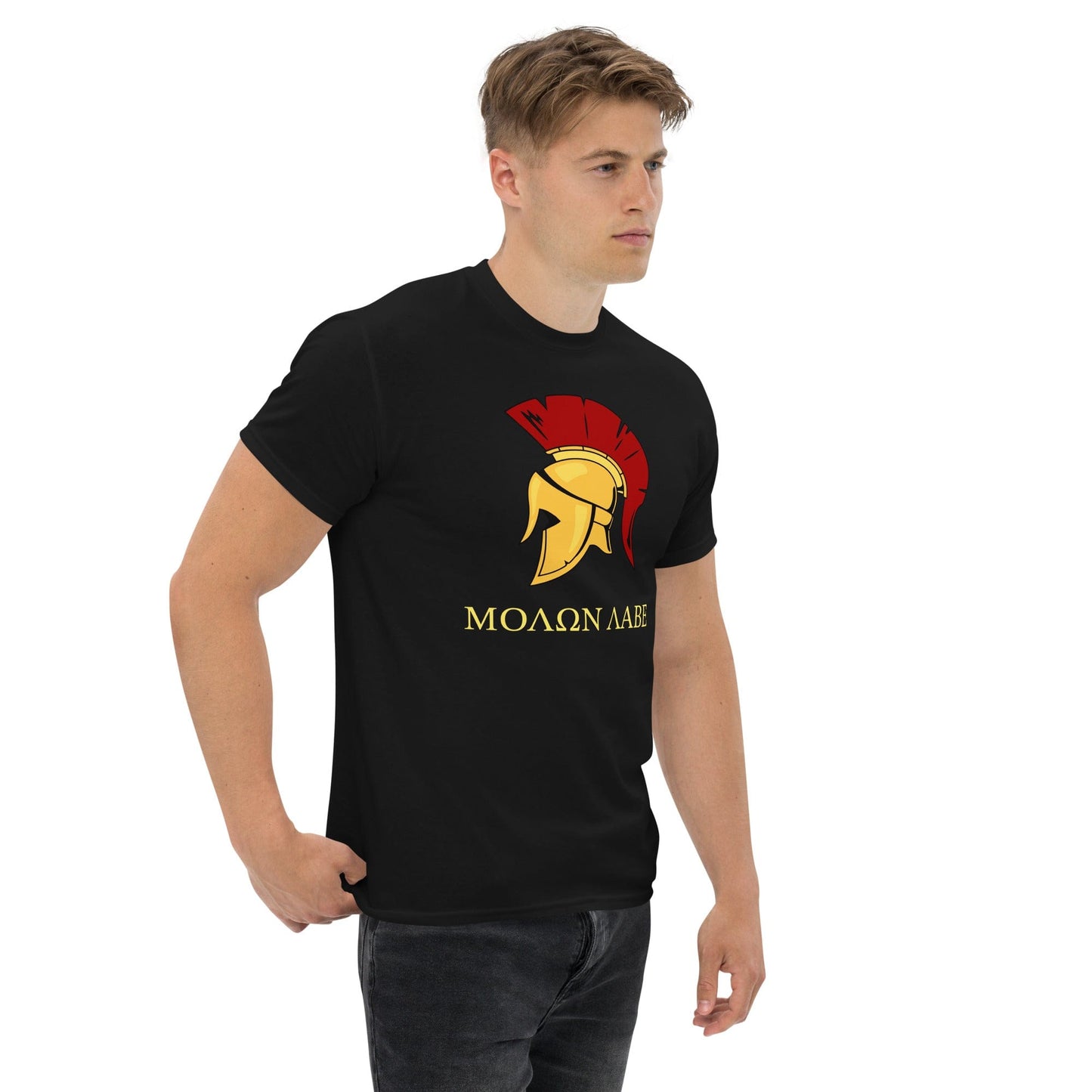 Gold Spartan Helmet T-shirt