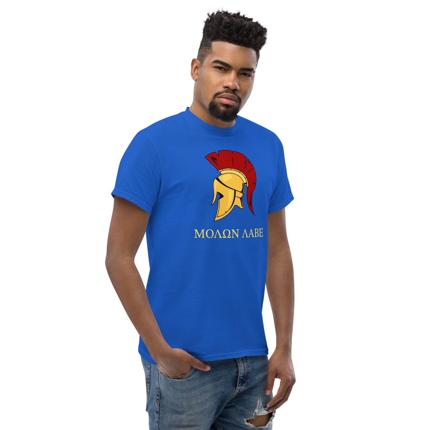 Gold Spartan Helmet T-shirt