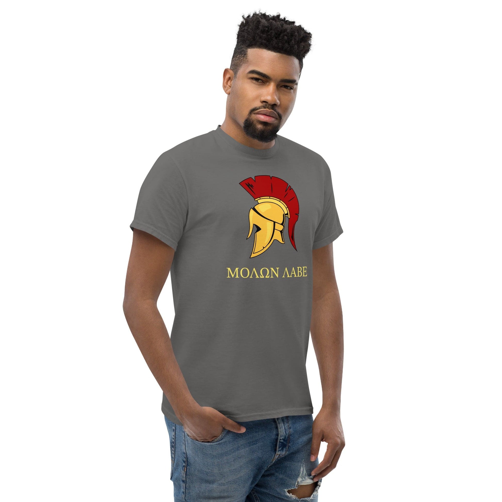 Gold Spartan Helmet T-shirt