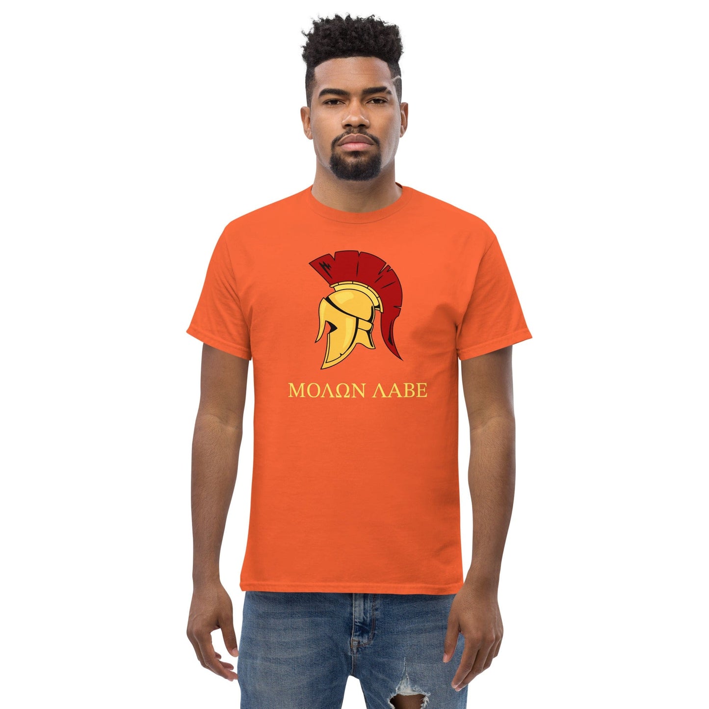 Gold Spartan Helmet T-shirt
