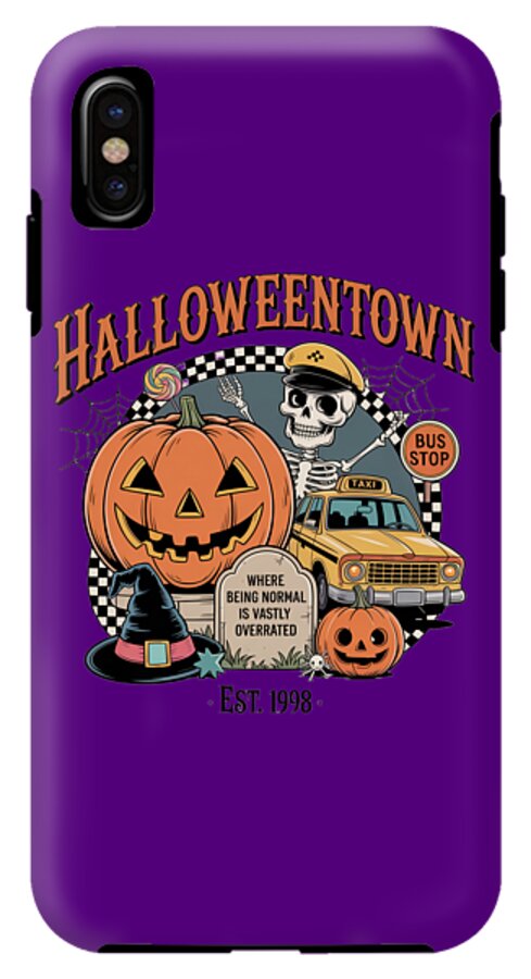 Halloween Town Taxi Stop - Phone Case
