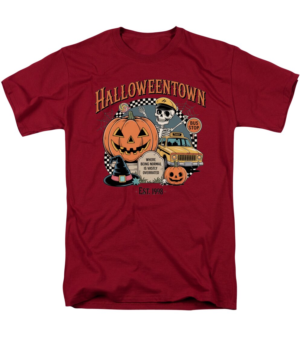 Halloween Town Taxi Stop - Men's T-Shirt