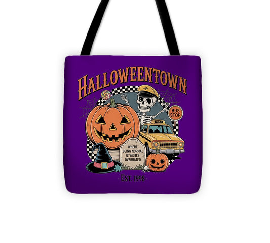 Halloween Town Taxi Stop - Tote Bag