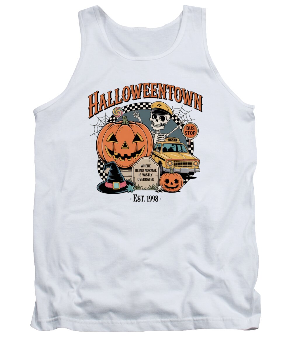 Halloween Town Taxi Stop - Tank Top