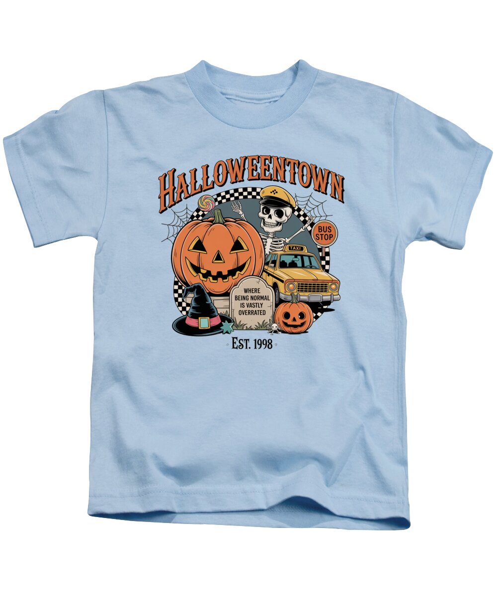 Halloween Town Taxi Stop - Kids T-Shirt