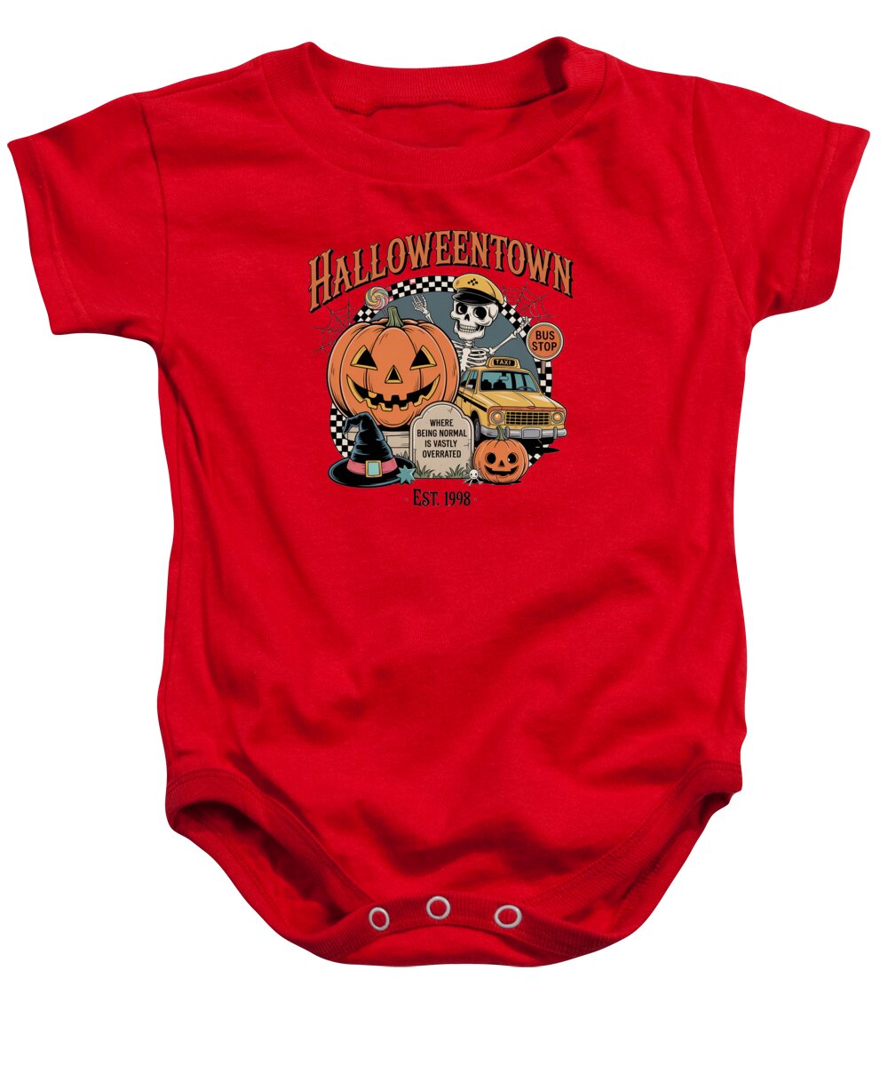 Halloween Town Taxi Stop - Baby Onesie