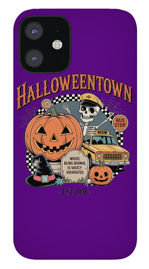 Halloween Town Taxi Stop - Phone Case