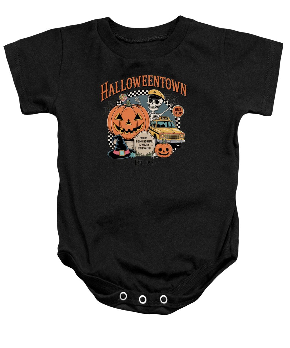 Halloween Town Taxi Stop - Baby Onesie