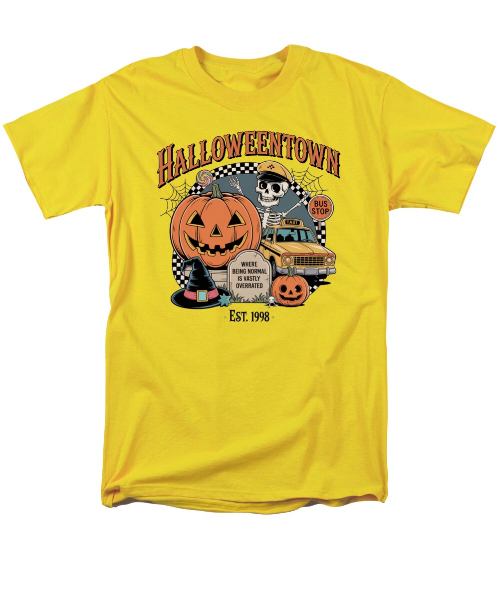Halloween Town Taxi Stop - Men's T-Shirt
