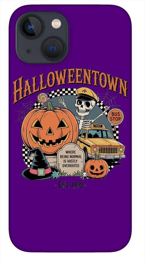 Halloween Town Taxi Stop - Phone Case