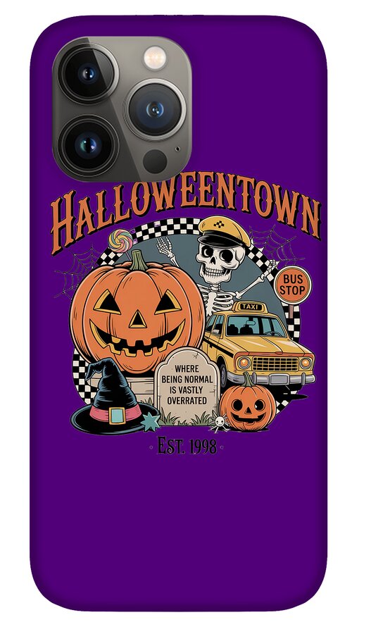 Halloween Town Taxi Stop - Phone Case