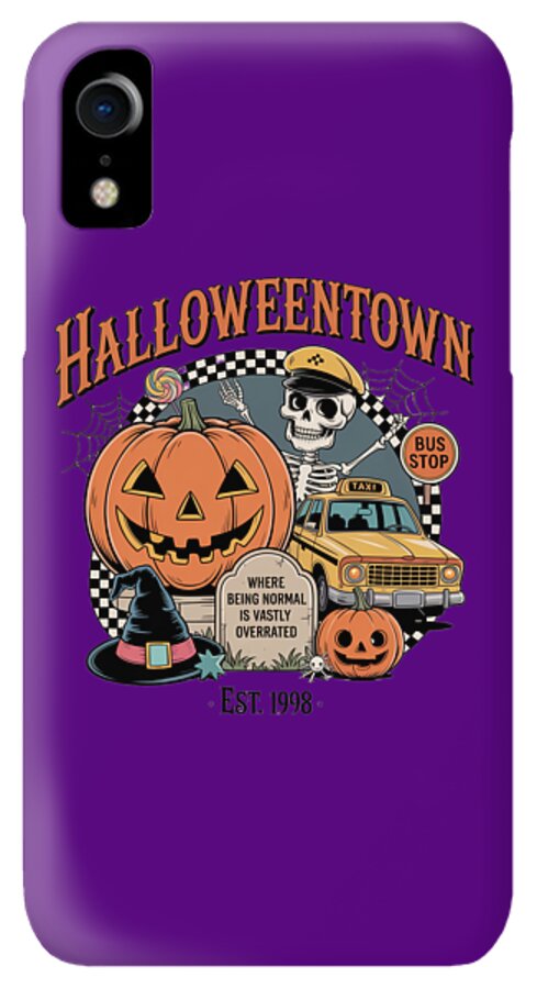 Halloween Town Taxi Stop - Phone Case