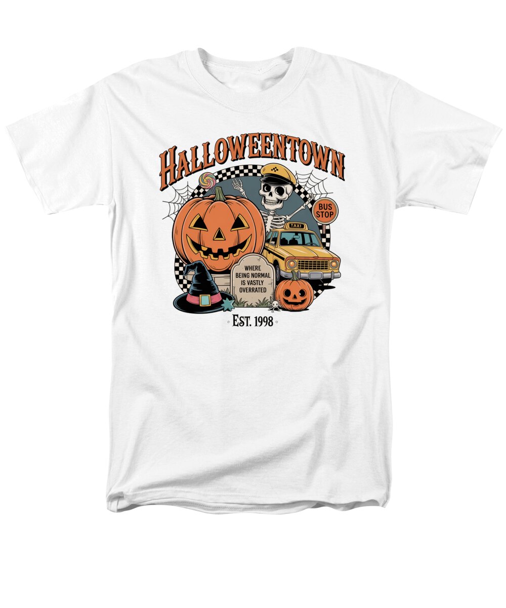Halloween Town Taxi Stop - Men's T-Shirt
