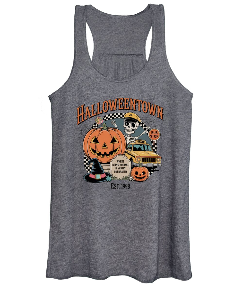 Halloween Town Taxi Stop - Women's Tank Top