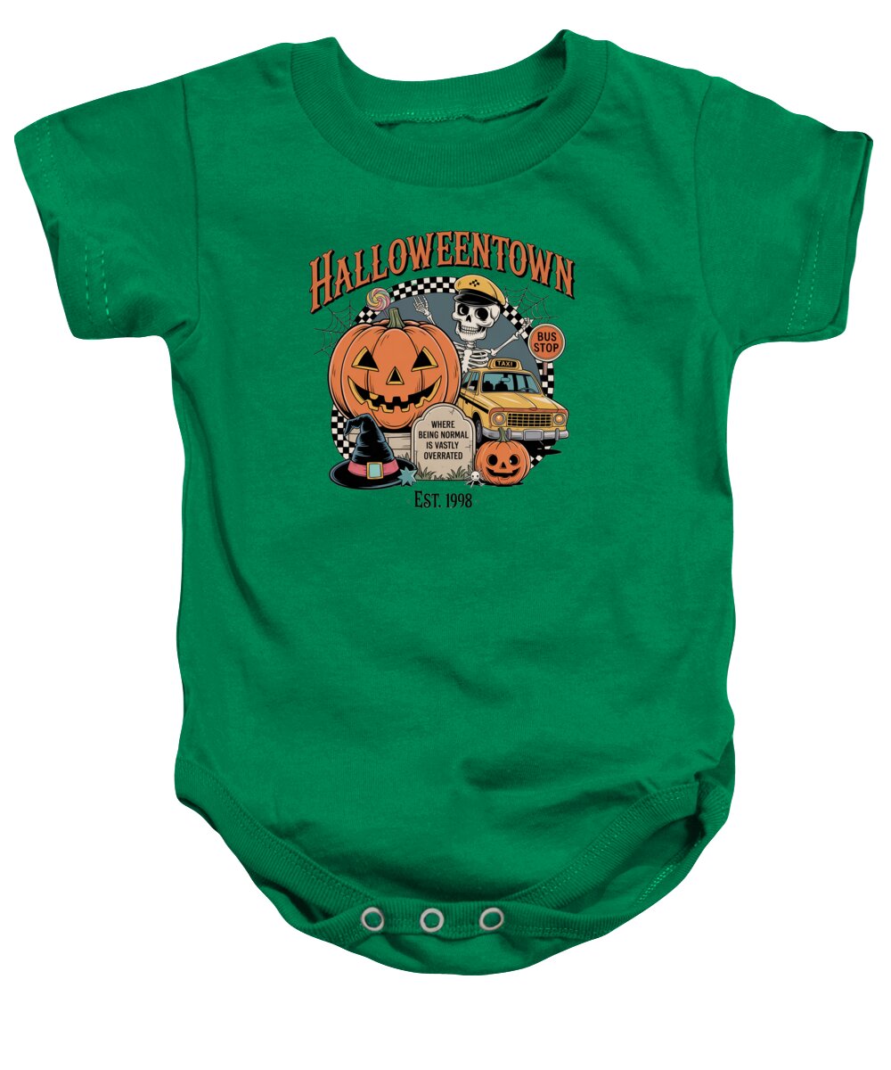 Halloween Town Taxi Stop - Baby Onesie