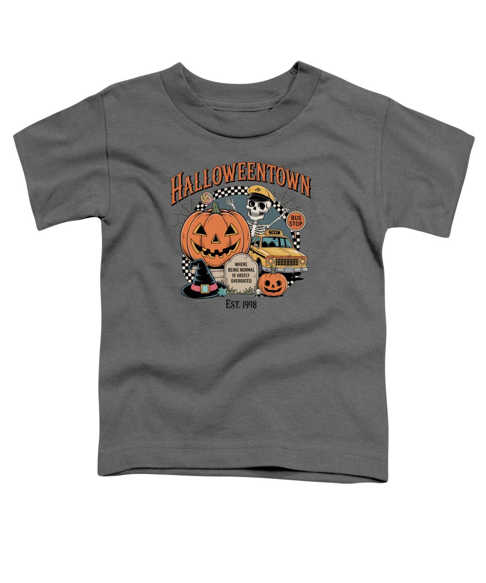 Halloween Town Taxi Stop - Toddler T-Shirt