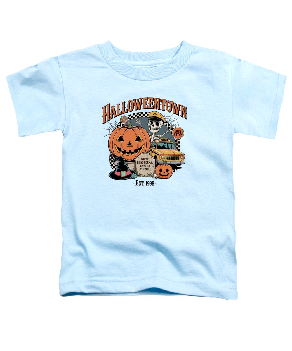 Halloween Town Taxi Stop - Toddler T-Shirt